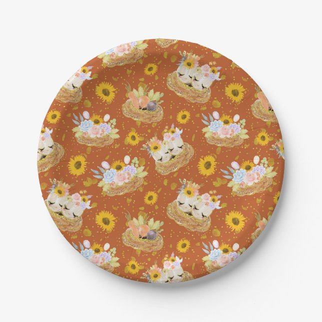 Easter Table Runner Paper Plates (Front)