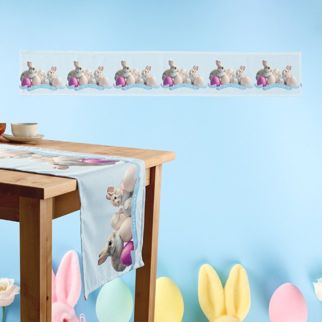 Easter Table Runner Two Rabbits & Easter Eggs (Creator Uploaded)