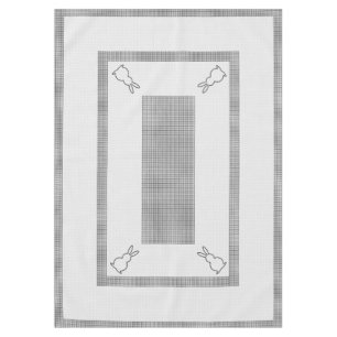 Easter tablecloth 60x84", checkered, dots, rabbit