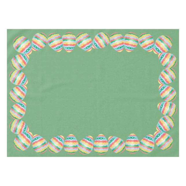 Easter Tablecloth Festive Easter Egg Tablecloth (Front (Horizontal))