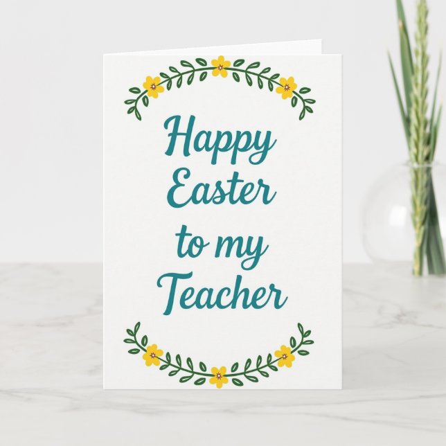 Easter Teacher Appreciation Card (Front)