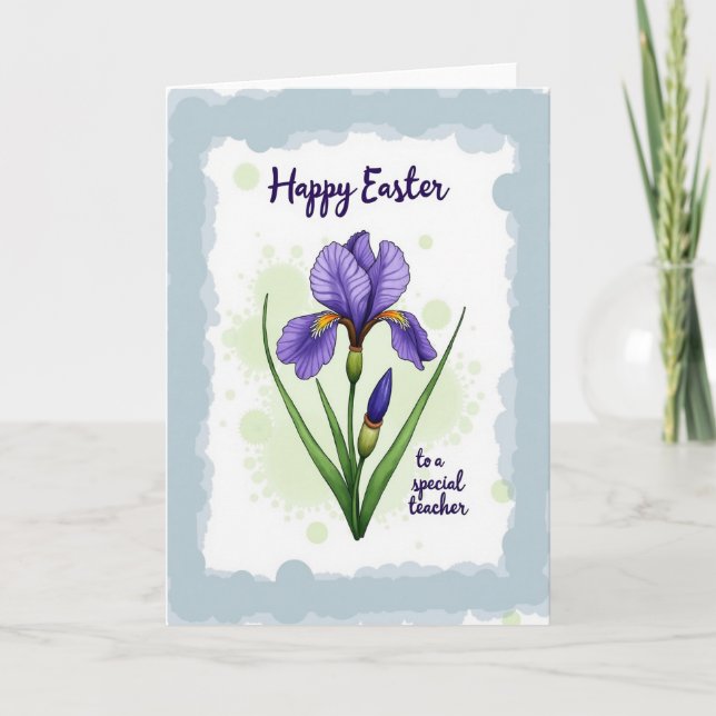 Easter Teacher Flower Card (Front)