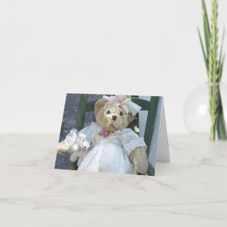 Easter Teddy Bear children's Greeting Note Card