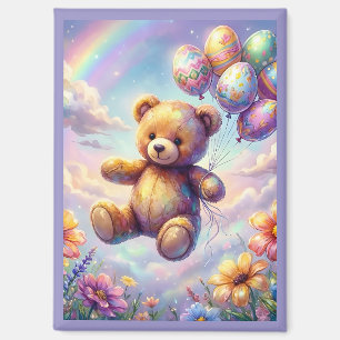~ EASTER Teddy Flowers Eggs~ Magnet