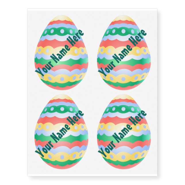 Easter Temporary Tattoo Custom Easter Tattoo Art (Front)