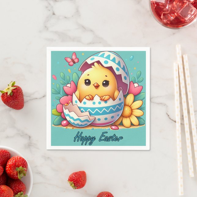 Easter - The Little Chick's Adventure Napkins (Insitu)