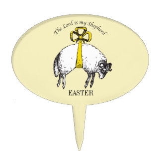 Easter The LORD is my shepherd Psalm 23 Cake Topper
