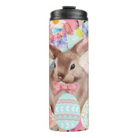 20 oz Insulated Stainless Steel Tumbler Mug Cute Easter Bunny with