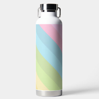 EASTER THEMED PASTEL COLORED STRIPES WATER BOTTLE