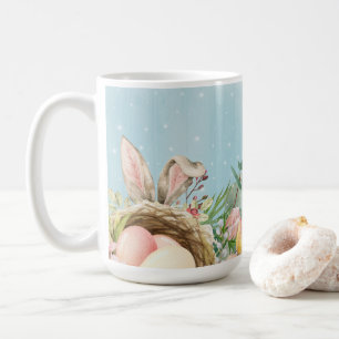 Easter Themed With Bunny Ears And Pastel Colors Coffee Mug