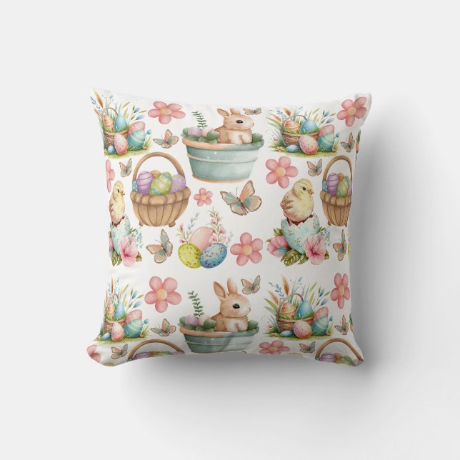 Easter Throw Pillow, Spring  Throw Pillow (Front)