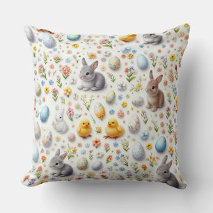 Easter Throw Pillows – Rabbits, Eggs, Chicks