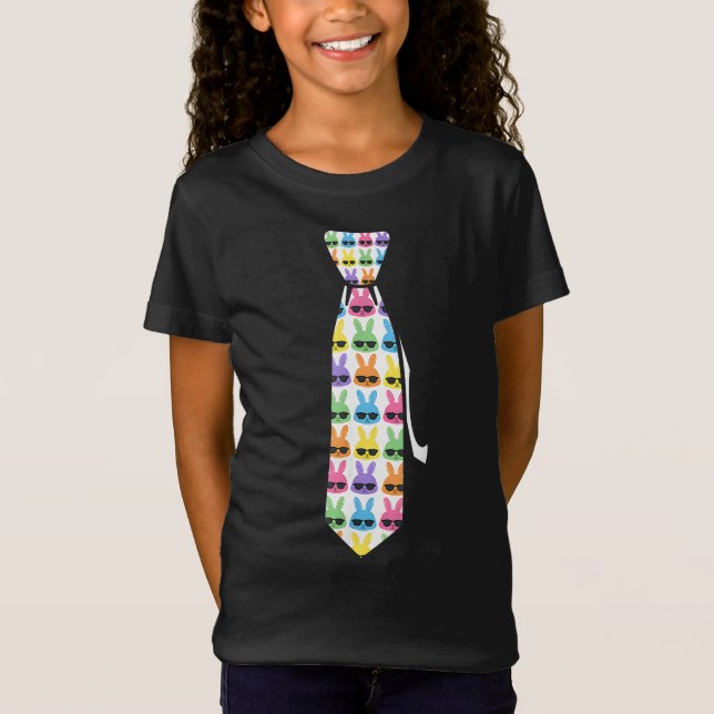 easter tie costume bunnies shirt, happy easter tee (Front)