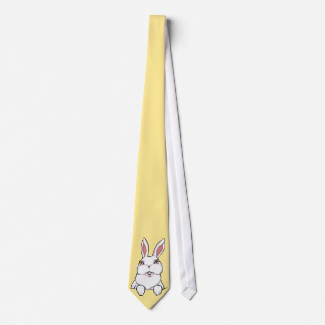 Easter Tie Easter Bunny Art Necktie Easter Gifts (Front)