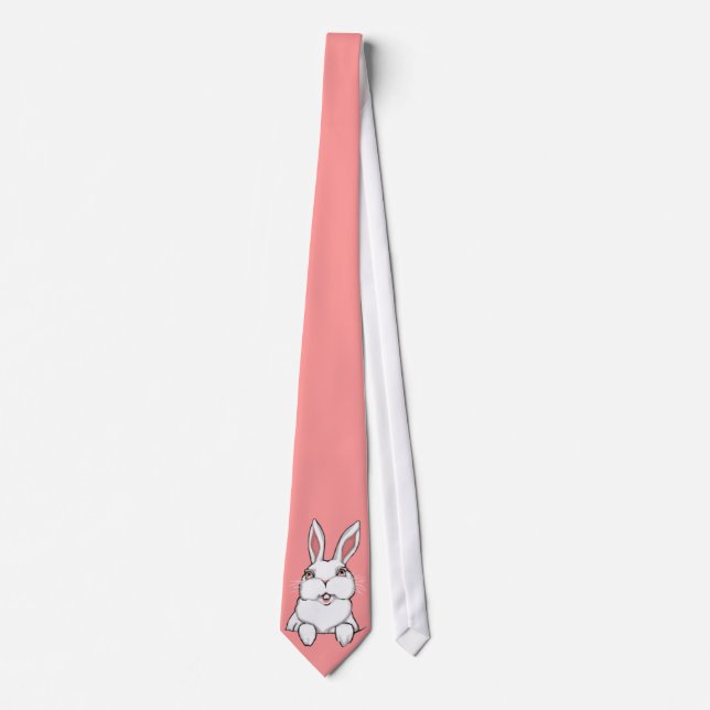 Easter Tie Easter Bunny Art Necktie Easter Gifts (Front)