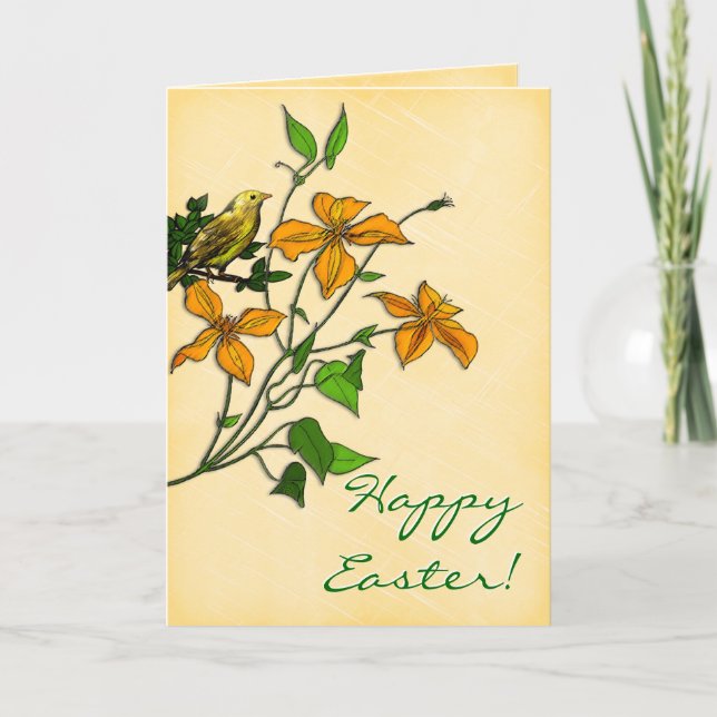 Easter TIger Lily Personalized Holiday Card (Front)