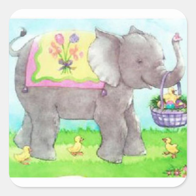 Easter Time! Square Sticker (Front)