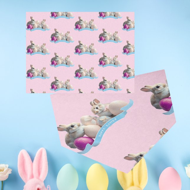 Easter Tissue Paper Two Rabbits & Easter Eggs (Creator Uploaded)