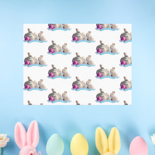 Easter Tissue Paper Two Rabbits & Easter Eggs