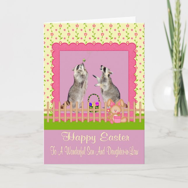 Easter To Son And Daughter-in-Law Greeting Card (Front)