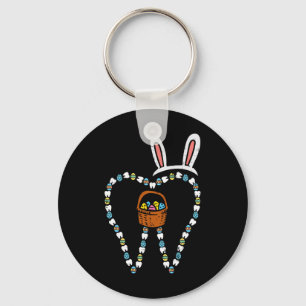 Easter Tooth Bunny Ears Cute Teeth Dentist Dental  Keychain