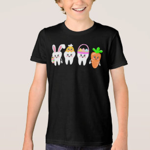 Easter Tooth Cute Dental Bunny Chick Fun  Dentist Tri-Blend Shirt