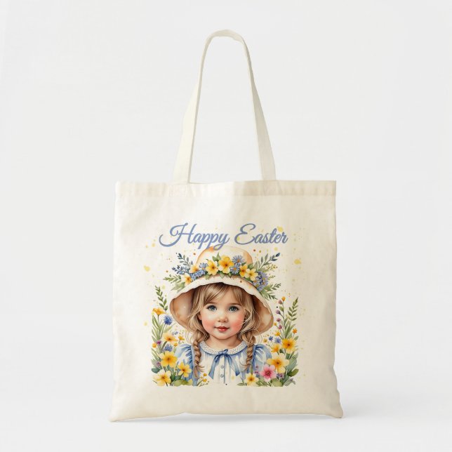 Easter Tote Bag for Little Girl (Front)