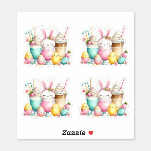 Easter Treats Chicks and Eggs Sticker