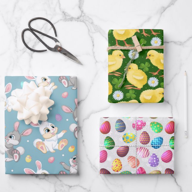 Easter Treats Wrapping Paper Sheets (Front)