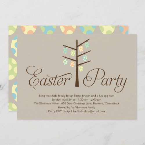 Easter Tree Easter Party Invitation