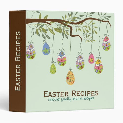 Easter Tree Made With Colorful Eggs 3 Ring Binder