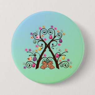 Easter Tree Pinback Button