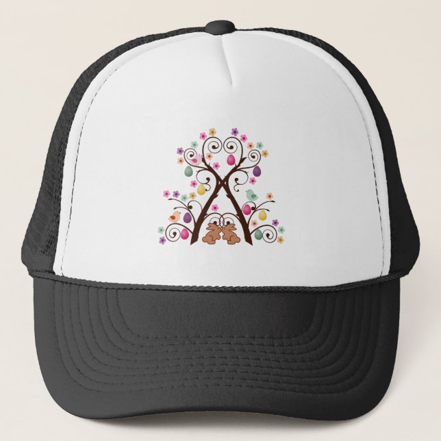 Easter Tree Trucker Hat (Front)