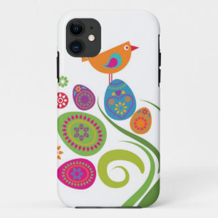 Easter tree with colored eggs and flowers iPhone 11 case