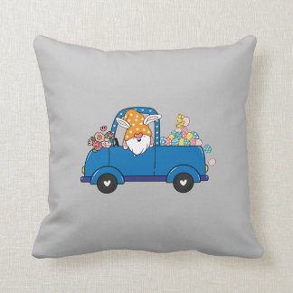 Easter truck spring gnome baby T-Shirt Throw Pillow