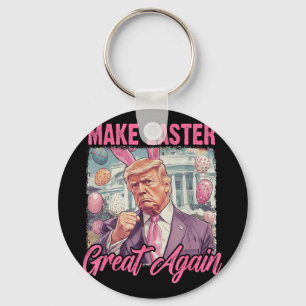 Easter Trump 2025 Make Easter Great Again Funny Eg Keychain