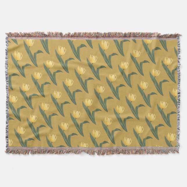Easter Tulip Blanket Classic Easter Throw Blankets (Front)