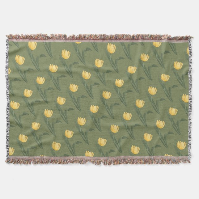 Easter Tulip Blanket Classic Easter Throw Blankets (Front)