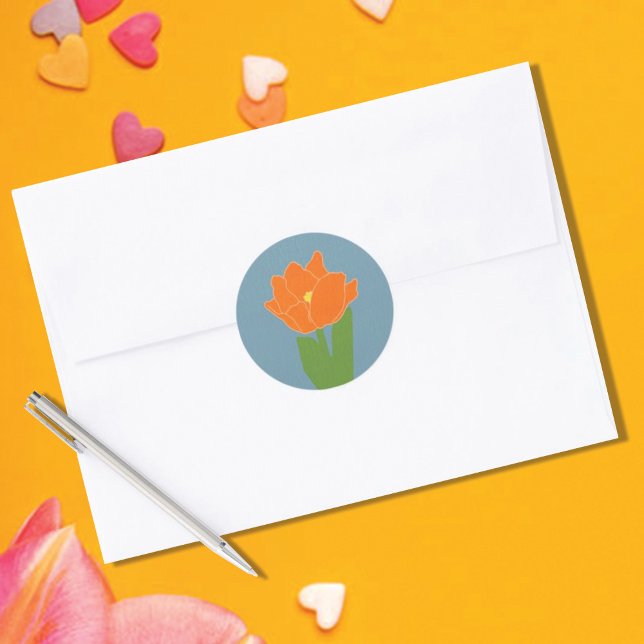Easter Tulip Classic Round Sticker (Creator Uploaded)