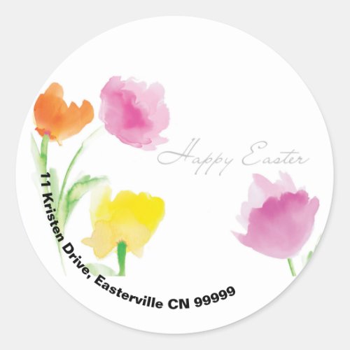 Easter Tulips Easter Classic Round Sticker