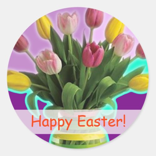 Easter Tulips _ Happy Easter Stickers