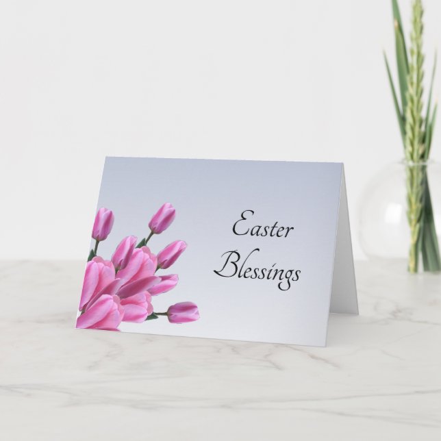 Easter Tulips  Holiday Card (Front)