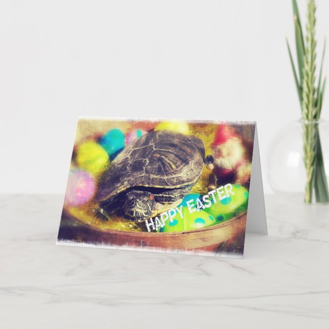 Easter Turtle Holiday Card (Front)