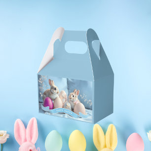 Easter Two Rabbits & Easter Eggs Favor Box