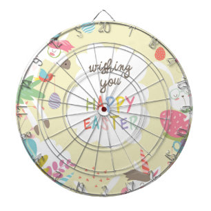 easter unicorn dartboard
