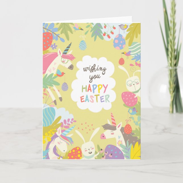 easter unicorn holiday card (Front)