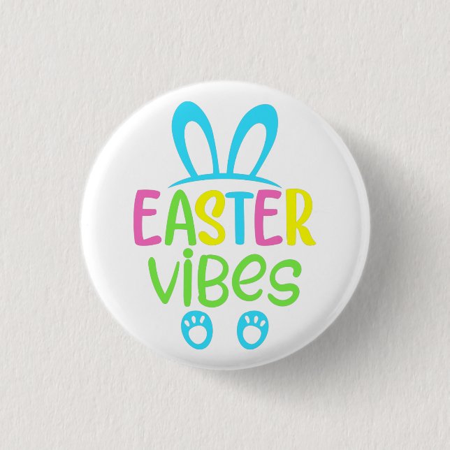 Easter Vibes Pastel Button (Front)