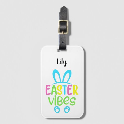 Easter Vibes Pastel Luggage Tag
