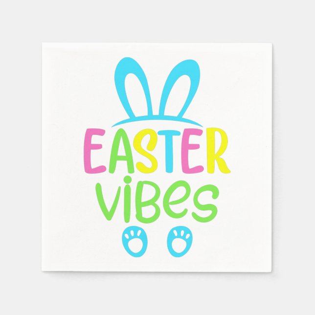 Easter Vibes Pastel Napkins (Front)