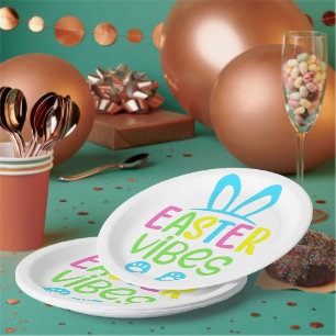 Easter Vibes Pastel Paper Plates